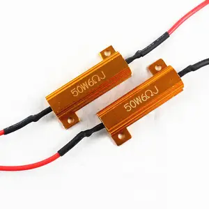 Decodificador canbus resistor de carga led, carga hid 50w 6ohm carro led sinal de seta aviso sem erro resistor de carga led