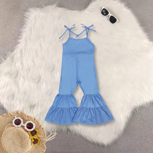 ชุดรอมเปอร์ทรงกระดิ่งแบบผูกสายสำหรับเด็กผู้หญิงในฤดูร้อนที่เป็นมิตรกับสิ่งแวดล้อมและสวมใส่สบาย - Product Image 6