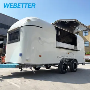 WEBETTER Mobile Pizza Fast Food Truck Fully Equipped Airstream BBQ Food Trailers With Full Kitchen Equipments For Sale Europe