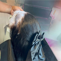 Perruque Frontale Lace HD 13x6 en Cheveux Indiens Bruts Vierge Non Traités, sans Colle, Perruque en Cheveux Humains avec Cuticules Alignées pour Femmes Noires