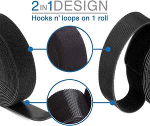 Ruban auto-adhésif à crochets et boucles, taille personnalisée, multifonction, durable, facile à utiliser, double face, dos à dos - Product Image 2