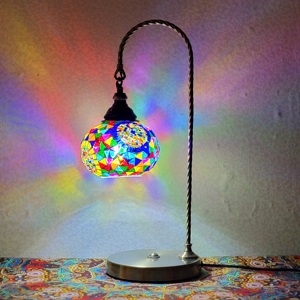 Lámpara de Mesa LED Regulable de Mosaico Turco de Cristal con Cuello de Cisne Hecha a Mano para Decoración Romántica - ¡Gran Oferta! - Product Image 6