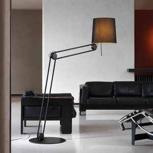 Modern Art Floor Lamp Led Light Source <b>Switch</b> Control Home Living Room Bedroom <b>Standing</b> Lamp Fabric Shade 3-5m Irradiation - Product Image 3