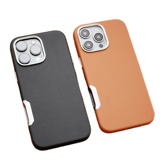 Neutral Luxury Microfiber PU Leather Magnetic Ring Holder Mobile Phone Case TPU PC XS 14 Pro Compatible Protective Custom