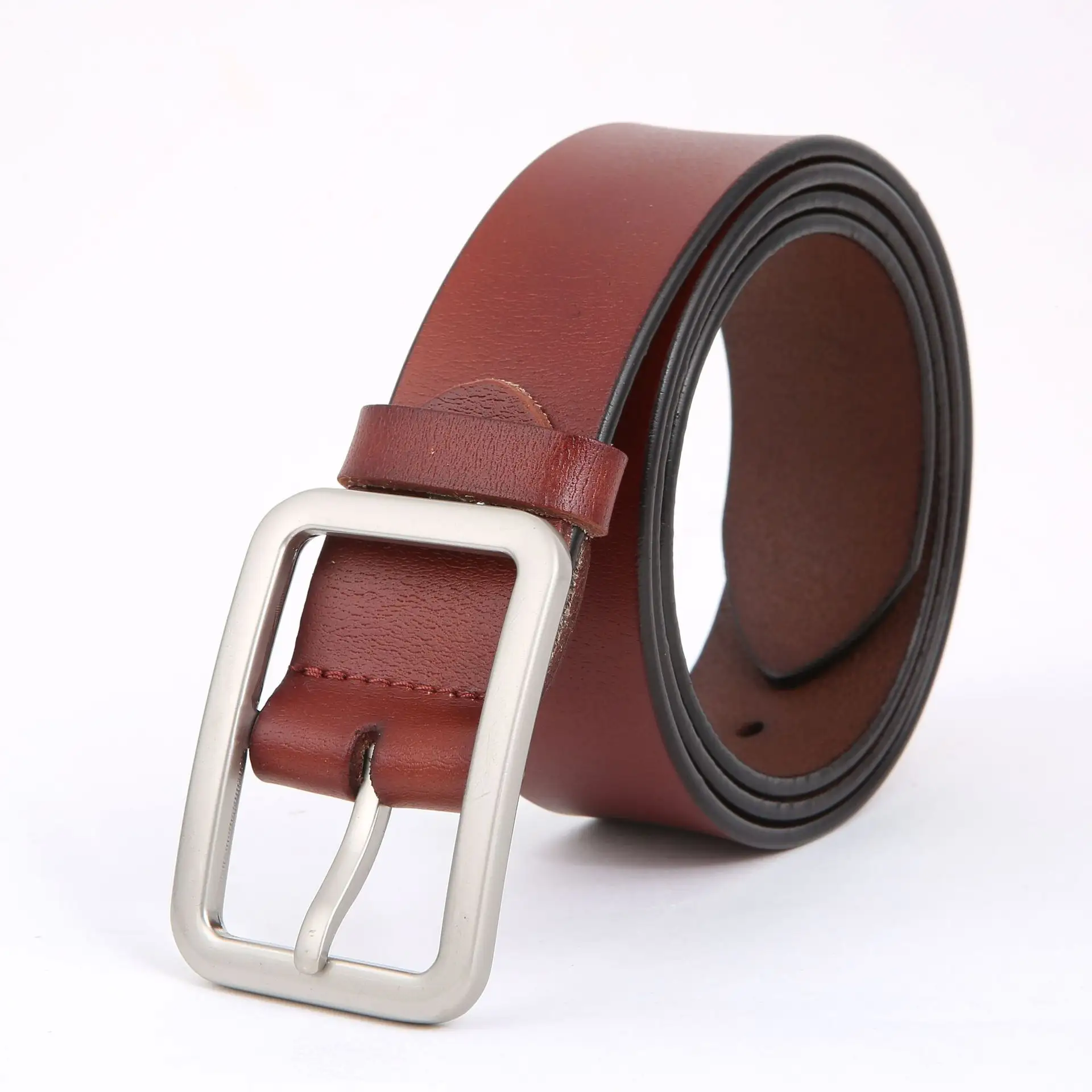 Hot Selling Men Classic Vintage Pin Buckle Luxury Strap Cow Genuine Leather men's Belt
