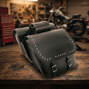 Bolsa de Cuero para Motocicleta Estilo Vintage GLOBAL LEATHER, de Cuero Genuino, Impermeable, para Viajes - Product Image 3