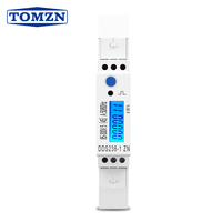 Compteur d'énergie monophasé TOMZN DDS238-1 ZN 45A sur rail DIN 80-300V, moniteur de consommation électrique, exportation et importation, wattmètre kWh