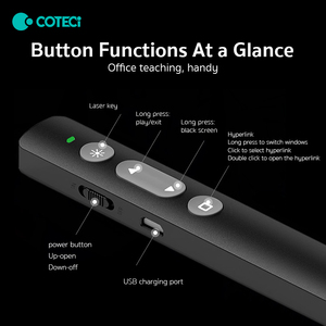 COTECi Remote Control 2.4GHz USB Wireless Presenter Clicker PowerPoint Remote Control <strong>Laser</strong> <strong>Pointer</strong> Pen Clicker <strong>Presentation</strong> - Product Image 5