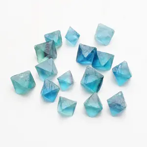 Natural Rock Crystal Quartz Green Fluorite Octahedron Raw Blue Fluorite For Healing