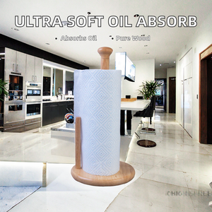 Rollo de Papel de Cocina Desechable Blanco, Ultra Suave, Absorbente de Aceite, de 3 Capas, Hecho con Pulpa de Madera Virgen - Product Image 2