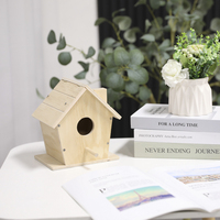 Kit de nichoir pour oiseaux DIY, grand nichoir en bois non fini avec supports, jouets DIY, nichoir en bois