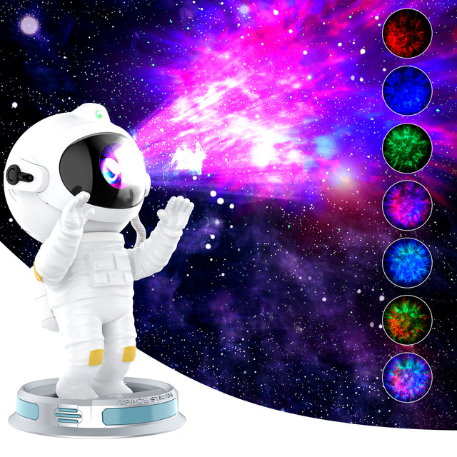 New Projector 4k Astronaut Star Light Bedroom Atmosphere Remote Control BT Audio Astronaut Night Light galaxy Projector