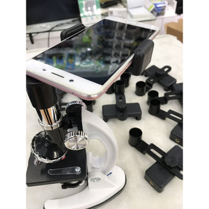 Childrens Microscope 1200x With Mobile Phone Holder For Microscopic Observation 8 Led Light Source Manual Calibration - Product Image 2