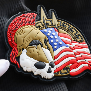 מותאם אישית טלאים pvc גומי אישית טקטיקה לוגו עם וו ו לולאה גיבוי מובלט לוגו 3D רך pvc עבור בגדים - Product Image 2