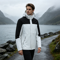 Veste de ski unisexe 3-en-1 personnalisée, imperméable, coupe-vent et respirante, avec capuche et fermeture éclair, pour grandes tailles
