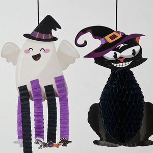 Decoraciones Colgantes de Papel de Panal para <span class=keywords><strong>Halloween</strong></span>, Adornos 3D de Piernas de Bruja para Techo de Fiesta, Decoración para el Hogar, Aula o Fondo Fotográfico - Product Image 6