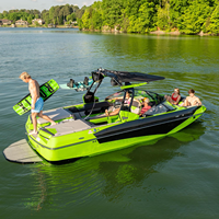 Bateau de wakesurf en aluminium de luxe personnalisable Kinocean 2025 avec moteur intérieur et usine de support de wakeboard à vendre