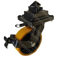 SS 3ton charge 10 pouces roue de conteneur ISO conteneur d'expédition roulettes roues