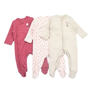 Mono de Manga Larga para Bebé Recién Nacido, Primavera y Otoño, Mono de Algodón con Pies para Bebé Niño y Niña - Product Image 1