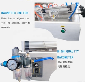 U loại Phễu khí nén dán điền máy với trộn khuấy cho Ớt đậu sốt đậu phộng lẩu gia vị Jar chai - Product Image 4