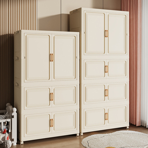 Armoire pliable DIY avec meuble à chaussures, <span class=keywords><strong>rangement</strong></span> pour vêtements de salon - Product Image 3