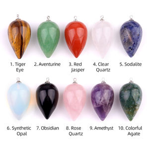 <span class=keywords><strong>Pendule</strong></span> en forme de <span class=keywords><strong>goutte</strong></span> <span class=keywords><strong>d</strong></span>'<span class=keywords><strong>eau</strong></span> en cristal naturel multicolore de guérison de haute qualité pour la purification spirituelle Reiki <span class=keywords><strong>d</strong></span>écoration cadeaux - Product Image 5