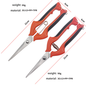 Chuyên nghiệp cấp công nghiệp mũi dài vườn cắt tỉa cắt thẳng lưỡi thép không gỉ với khóa an toàn tay pruner - Product Image 4