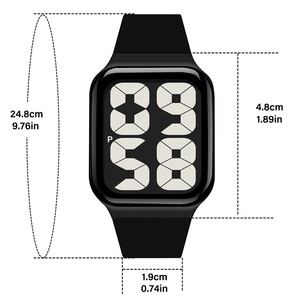 Nouvelle montre électronique sportive en résine, mode, grand écran numérique, phase de lune, chronomètre, étanche, unisexe pour enfants - Product Image 6