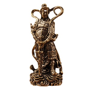 Estatuas de bronce de Guan Gong y Weituo, figuras de latón para decoración del hogar, esculturas de mesa - Product Image 5