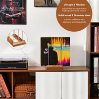 Organisateur de disques vinyles vertical portable en bois durable, multi-usages, pour salon, rangement domestique