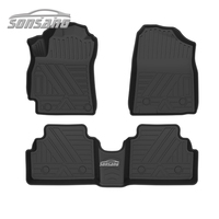 SONSANG Factory All Weather Floor Mats para 2025 Hyundai Elantra Hybrid Accessories Custom 1st & 2nd Row Waterproof TPE Car Mats