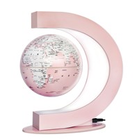 Globe de Lévitation Magnétique Macaron de 6 Pouces en Forme de C, Zone de Lecture Éducative Précoce en Réalité Augmentée, Décoration de Chambre, Cadeau Créatif pour Enfants, LED