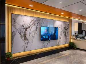 Foshan PVC marbre PET panneau de surface brillant pour la décoration des murs intérieurs - Product Image 6