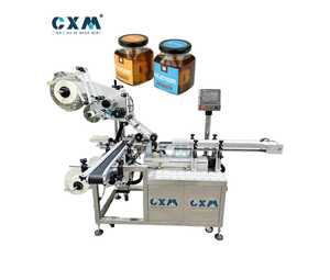 Etiqueteuse automatique électrique pour le haut et le bas des boîtes, emballages en papier, conteneurs, contrôle PLC offrant un placement d'étiquettes de haute précision - Product Image 1