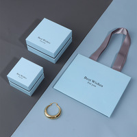 Boîte d'emballage de bijoux personnalisée, style tiroir, boîte rigide avec logo pour bracelets, boucles d'oreilles, colliers de pierres précieuses