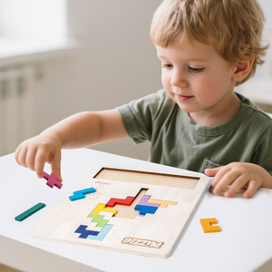 Jeu de puzzle <span class=keywords><strong>Tangram</strong></span> pour enfants, jouet éducatif pour développer l'intelligence précoce des garçons et des filles, puzzle russe - Product Image 3