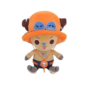 Original 25CM 1 Piece Anime Figures Cosplay Plush Toys Zoro Luffy Chopper Ace Law Cute Doll Cartoon Pendants Kids Xmas Gift