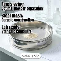 Tamis de laboratoire 10 mailles, tamis d'essai de 8 pouces de diamètre en tissu métallique en acier inoxydable 304 de 2 mm pour sols industriels et de laboratoire