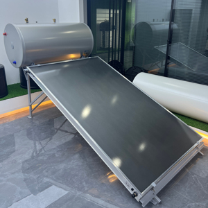 <span class=keywords><strong>Chauffe</strong></span>-<span class=keywords><strong>eau</strong></span> <span class=keywords><strong>solaire</strong></span> <span class=keywords><strong>monobloc</strong></span> à usage familial de 200L avec réservoir à enveloppe en émail, collecteurs de plaques plates et support en métal galvanisé - Product Image 1