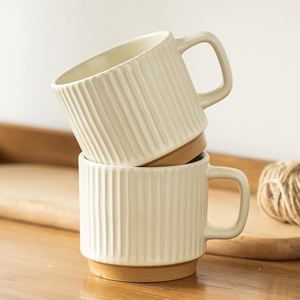แก้วกาแฟเซรามิกสไตล์พรีเมียมลายนูนแบบเรโทรสำหรับใช้ในบ้าน ขายส่ง - Product Image 4