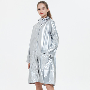 Giacca antipioggia da <span class=keywords><strong>donna</strong></span> impermeabile da viaggio leggero giacca a vento con cappuccio Trench impermeabile antipioggia all'aperto - Product Image 4