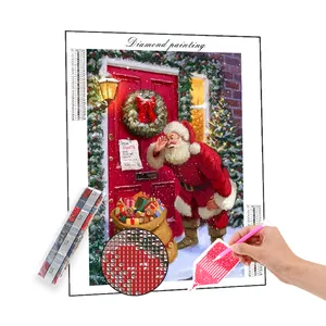 5d Diamond Painting Kits for Adults DIY Full Drill Canvas Santa Claus Gives Gifts Christmas Diamond Painting