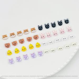 थोक हॉट बिक्री मिनी पशु डाय कान के छोटे खरगोशों और कुत्ते सुंदर पहनने योग्य नाखून कला सामान को fदेता है। - Product Image 2