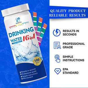 Kit de <span class=keywords><strong>test</strong></span> de la qualité de l'eau domestique 16-en-1 pour eau du robinet, piscine et <span class=keywords><strong>spa</strong></span> – 100 bandelettes de <span class=keywords><strong>test</strong></span> d'eau potable 16-en-1 - Product Image 4