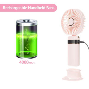 Ventilateur de refroidissement d'air miniature 1200 mAh, best-seller, ventilateur manuel d'été, 5 niveaux de vitesse, ventilateur portable rechargeable à main - Product Image 2