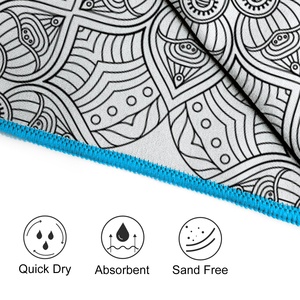 <span class=keywords><strong>Serviette</strong></span> de plage Eastsunshine Sand Free <span class=keywords><strong>Serviette</strong></span> de plage en microfibre recyclée avec logo personnalisé et imprimé - Product Image 2