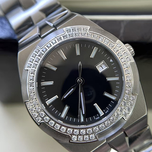 Reloj Automático Mecánico de Acero Inoxidable con Bisel de Diamantes y Esfera Negra 2026, Elegante y Lujoso, Resistente al Agua, para Mujer - Product Image 1