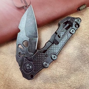 Navaja Táctica de Bolsillo de Acero Inoxidable de Alta Calidad con Mango de Fibra de Carbono, Plegable, Personalizable, para Supervivencia - Product Image 3
