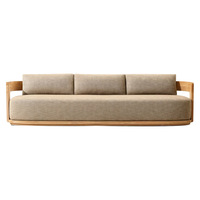 Ensemble de canapé et table basse en teck minimaliste moderne pour hôtels, villas, cours
