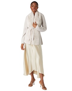 GCS fabbricazione cinese <span class=keywords><strong>Cardigan</strong></span> lavorato a maglia grosso <span class=keywords><strong>Cardigan</strong></span> in Cashmere personalizzato maglione da donna <span class=keywords><strong>con</strong></span> <span class=keywords><strong>pelliccia</strong></span> - Product Image 1